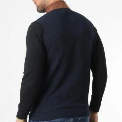 Veste Zippée Sans Manches BLC22K16 Bleu Marine Marron de Black Needle -Black Needle Soldes black needle 343367 BLC22K16 BRIQUE 20221013T155506 04