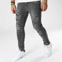 Jean Skinny 3039 Gris Anthracite de Black Needle