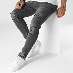 Jean Skinny 3039 Gris Anthracite de Black Needle -Black Needle Soldes black needle 343389 DHZ 3039 63 20221108T142300 03