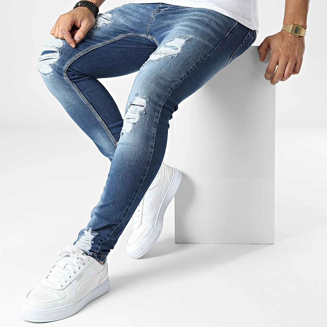Jean Skinny 3039 Bleu Denim de Black Needle 5 Jean Skinny 3039 Bleu Denim de Black Needle – Image 3