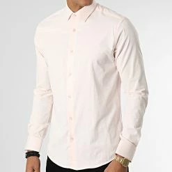 Chemise Manches Longues Y3687 Rose de Black Needle