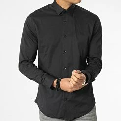 Chemise Manches Longues Y3687 Noir de Black Needle