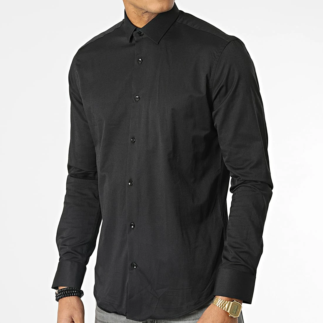 Chemise Manches Longues Y3687 Noir de Black Needle 5 Chemise Manches Longues Y3687 Noir de Black Needle – Image 3