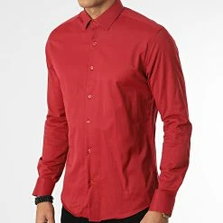Chemise Manches Longues Y3687 Rouge de Black Needle