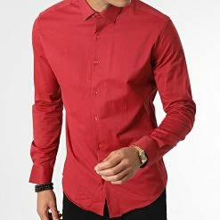 Chemise Manches Longues Y3687 Rouge de Black Needle -Black Needle Soldes black needle 348548 Y3687 RED 20221129T151026 03