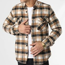 Surchemise Carreaux Y3688 Camel de Black Needle