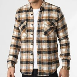 Surchemise Carreaux Y3688 Camel de Black Needle -Black Needle Soldes black needle 348553 Y3688 04 20221128T142037 03