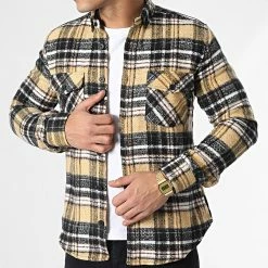 Surchemise Carreaux Y3688 Noir Jaune de Black Needle