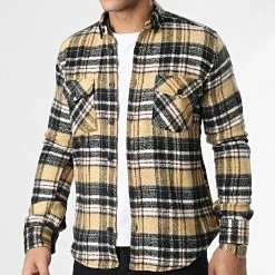 Surchemise Carreaux Y3688 Noir Jaune de Black Needle -Black Needle Soldes black needle 348576 Y3688 06 20221128T141606 03