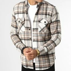 Surchemise Carreaux Y3688 Marron de Black Needle -Black Needle Soldes black needle 348581 Y3688 05 20221129T150711 03