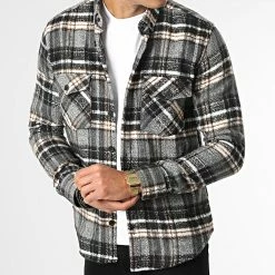 Surchemise Carreaux Y3688 Gris de Black Needle -Black Needle Soldes black needle 348630 Y3688 09 20221129T150732 03