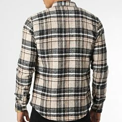 Surchemise Carreaux Y3688 Noir Beige de Black Needle -Black Needle Soldes black needle 348633 Y3688 07 20221129T150651 04