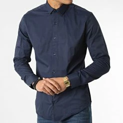 Chemise Manches Longues Y3687 Bleu Marine de Black Needle 8 Chemise Manches Longues Y3687 Bleu Marine de Black Needle -Black Needle Soldes black needle 348698 Y3687 DKBLUE 20221128T141506 03