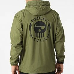 Coupe-Vent Piraterie Music Vert Kaki Noir