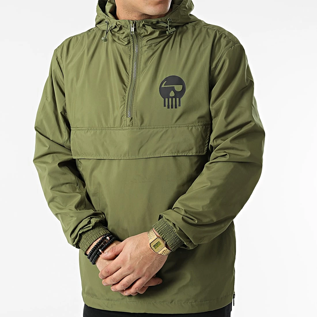 Coupe-Vent Piraterie Music Vert Kaki Noir 6 Coupe-Vent Piraterie Music Vert Kaki Noir – Image 4