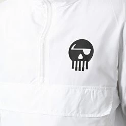 Coupe-Vent Piraterie Music Blanc Noir -Black Needle Soldes booba 300132 PIRAT CPV PIRATERIEMUSIC BLCNOI 20220126T152403 03