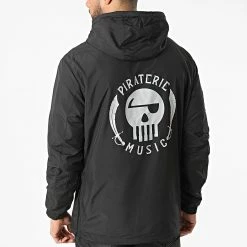 Coupe-Vent Piraterie Music Noir Réfléchissant -Black Needle Soldes booba 302026 PIRAT CPV PIRATERIEMUSIC NOIREFL 20220202T151609 04