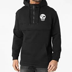 Veste Outdoor Col Zippé Piraterie Music Noir Réfléchissant