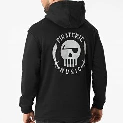 Veste Outdoor Col Zippé Piraterie Music Noir Réfléchissant -Black Needle Soldes booba 302037 PIRAT SWOZ PIRATERIEMUSIC NOIREFL 20220202T151541 04