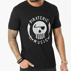 Tee Shirt Piraterie Music Noir Réfléchissant 8 Tee Shirt Piraterie Music Noir Réfléchissant -Black Needle Soldes booba 302043 PIRAT TS PIRATERIEMUSIC NOIREFL 20220202T151453 03