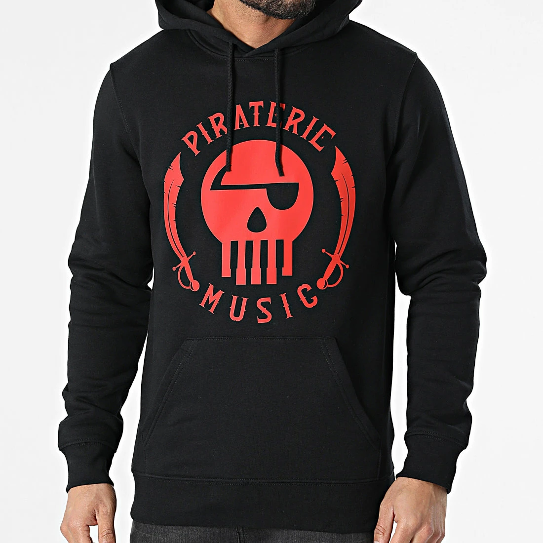 Sweat Capuche Piraterie Music Noir Rouge 3 Sweat Capuche Piraterie Music Noir Rouge
