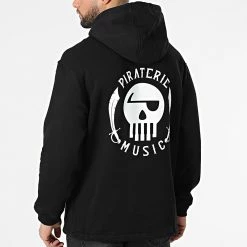 Veste Outdoor Col Zippé Piraterie Music Noir Blanc -Black Needle Soldes la piraterie 297797 PIRAT SWOZ PIRATERIEMUSIC NOIBLC 20220104T164232 04