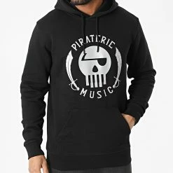 Sweat Capuche Piraterie Music Noir Réfléchissant -Black Needle Soldes la piraterie 302046 PIRAT SWCP PIRATERIEMUSIC NOIREFL 20221117T120446 03