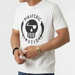 Tee Shirt Logo Beige de Piraterie Music -Black Needle Soldes la piraterie 315676 PIRAT TS LOGO BEINOI 20220415T155125 03