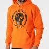 Sweat Capuche Logo Orange Noir de Piraterie Music -Black Needle Soldes la piraterie 316401 PIRAT SWCP LOGO ORANOI 20220421T143118 01