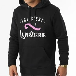 Sweat Capuche Ici C'est La Piraterie Noir