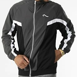 Veste Zippée Sword 6340 Noir Gris de La Piraterie -Black Needle Soldes la piraterie 319832 6362 NOIR GRIS 20220518T145603 03