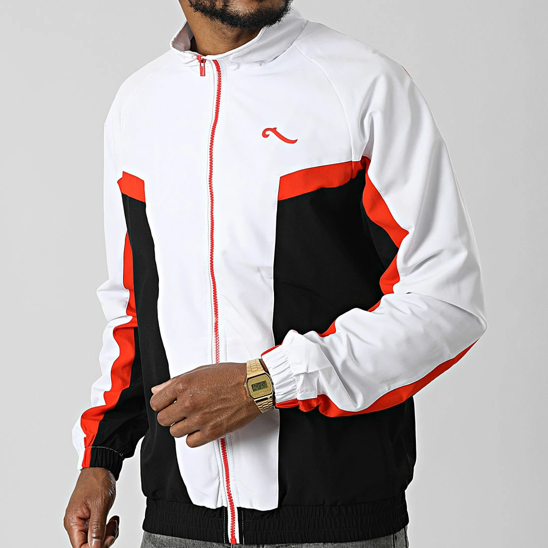 Veste Zippée Sword 6340 Blanc Noir Rouge de La Piraterie 5 Veste Zippée Sword 6340 Blanc Noir Rouge de La Piraterie – Image 3