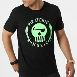 Tee Shirt Logo Noir Vert Fluo de Piraterie Music 8 Tee Shirt Logo Noir Vert Fluo de Piraterie Music -Black Needle Soldes la piraterie 321026 PIRAT TS LOGO NOIVERFLUO 20220523T161901 03