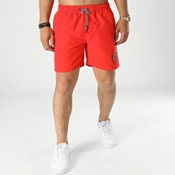 Short De Bain Logo Rouge Noir de Piraterie Music -Black Needle Soldes la piraterie 323495 PIRAT SHOB LOGO ROUNOI 20220609T123127 03