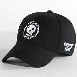 Casquette Logo Noir Blanc de Piraterie Music