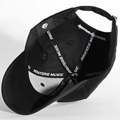 Casquette Skull Noir Blanc de Piraterie Music -Black Needle Soldes la piraterie 334811 PRT BG SKULL LG WHITE 20220830T160051 04