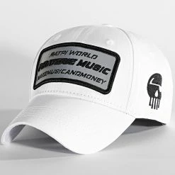 Casquette Réfléchissant Black Glitter Blanc de Piraterie Music