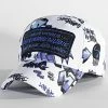 Casquette Print Blanc Bleu de Piraterie Music -Black Needle Soldes la piraterie 335196 PRT PRINT WHITE DEG BLUE 20220830T160148 01