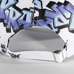 Casquette Print Blanc Bleu de Piraterie Music -Black Needle Soldes la piraterie 335196 PRT PRINT WHITE DEG BLUE 20220830T160155 03