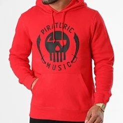 Sweat Capuche Logo Rouge Noir de Piraterie Music 8 Sweat Capuche Logo Rouge Noir de Piraterie Music -Black Needle Soldes la piraterie 337975 PIRAT SWCP LOGO ROUNOI 20220915T155743 03