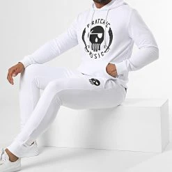 Ensemble De Survetement Logo Blanc Noir de Piraterie Music