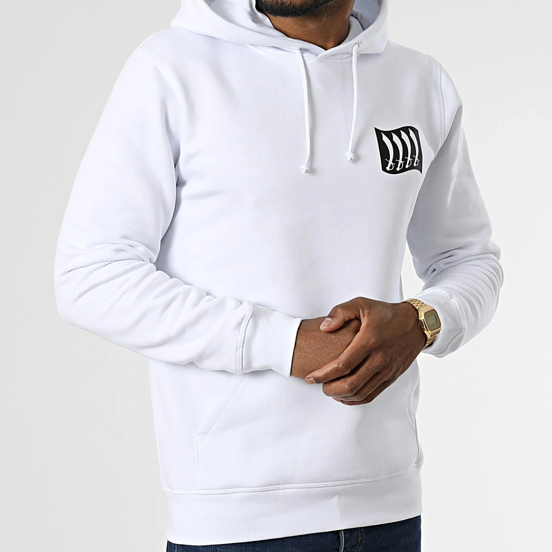 Sweat Capuche Etendard Blanc Noir de Piraterie Music 5 Sweat Capuche Etendard Blanc Noir de Piraterie Music – Image 3