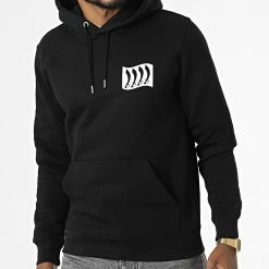 Sweat Capuche Etendard Noir Blanc de Piraterie Music -Black Needle Soldes la piraterie 341067 PIRAT SWCP ETENDARD NOIBLC 20220929T152902 04