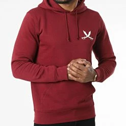 Sweat Capuche Nation Bordeaux Blanc de Piraterie Music -Black Needle Soldes la piraterie 341078 PIRAT SWCP NATION BDXBLC 20220930T154042 03