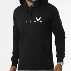 Sweat Capuche Nation Noir Blanc de Piraterie Music -Black Needle Soldes la piraterie 341088 PIRAT SWCP NATION NOIBLC 20220929T152931 04