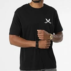 Tee Shirt Oversize Nation Noir Blanc de Piraterie Music -Black Needle Soldes la piraterie 341096 PIRAT TSO NATION NOIBLC 20220929T153014 03