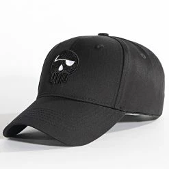 Casquette Skull White Eyes Noir de Piraterie Music