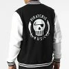 Veste Teddy Logo Noir Blanc de Piraterie Music