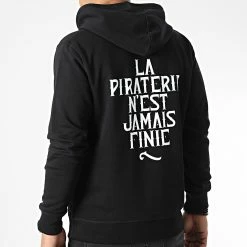 Sweat Capuche LPNJF Noir Blanc de La Piraterie