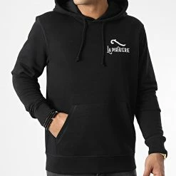 Sweat Capuche LPNJF Noir Blanc de La Piraterie -Black Needle Soldes la piraterie 346165 PIRAT SWCP LPNJF NOIBLC 20221027T161731 03